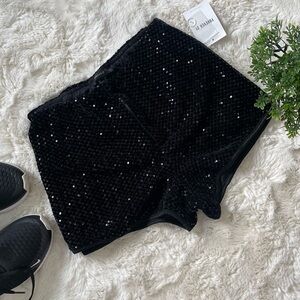 Forever 21 Black Sequin High Waist Women's Shorts